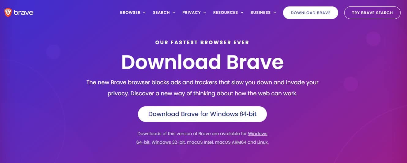 Brave Browser for Windows