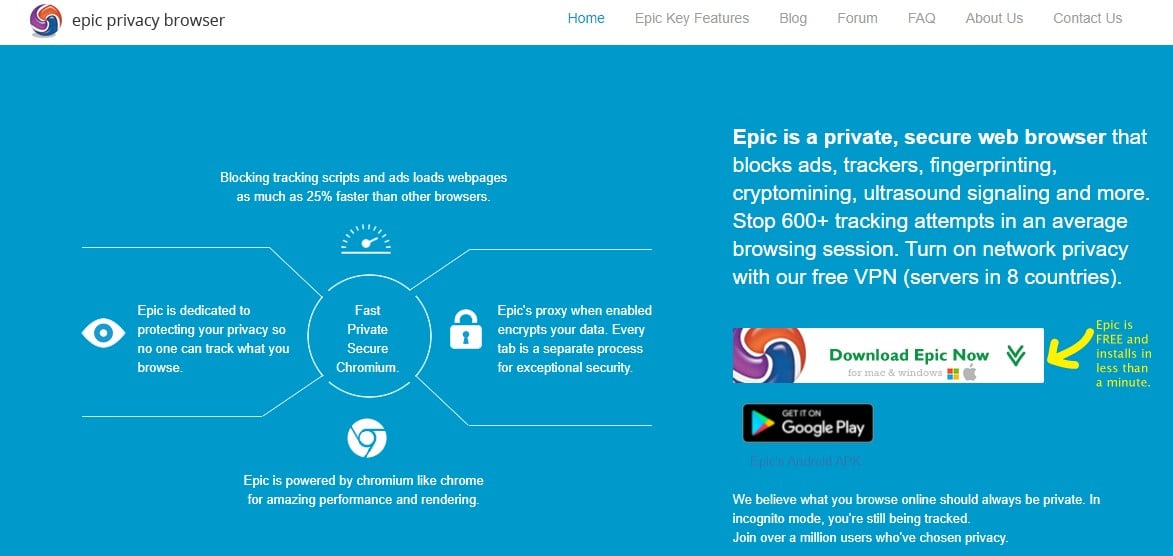 Epic Browser for Windows