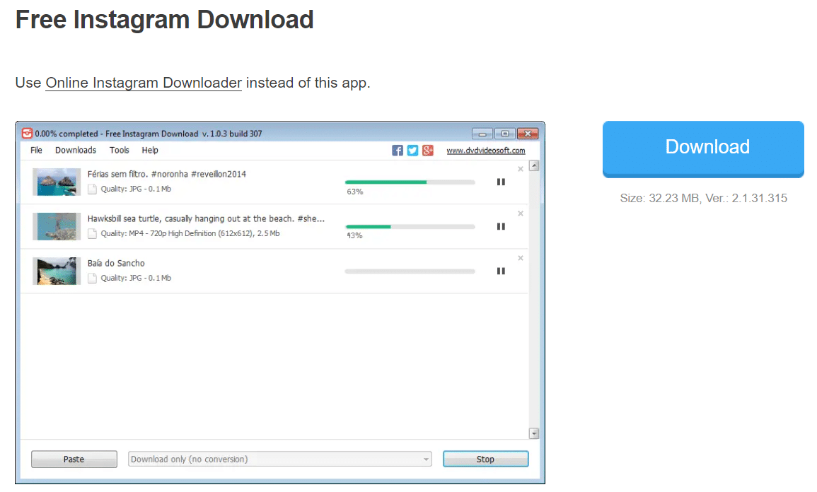 Free Instagram Downloader overview