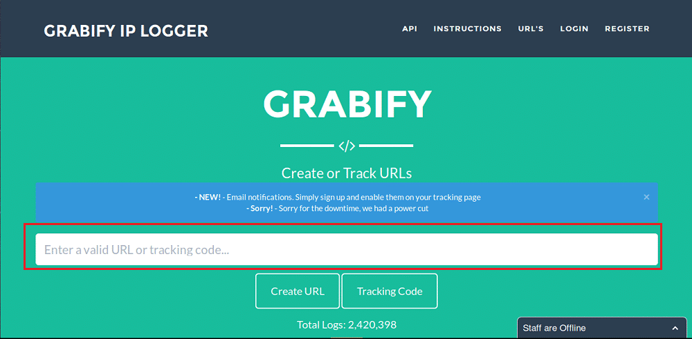 Grabify-website-homepage