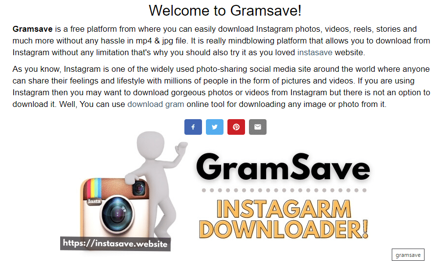 Gramsave overview