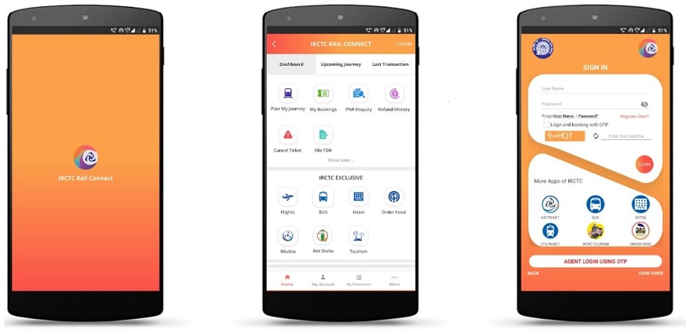 IRCTC Rail Connect App