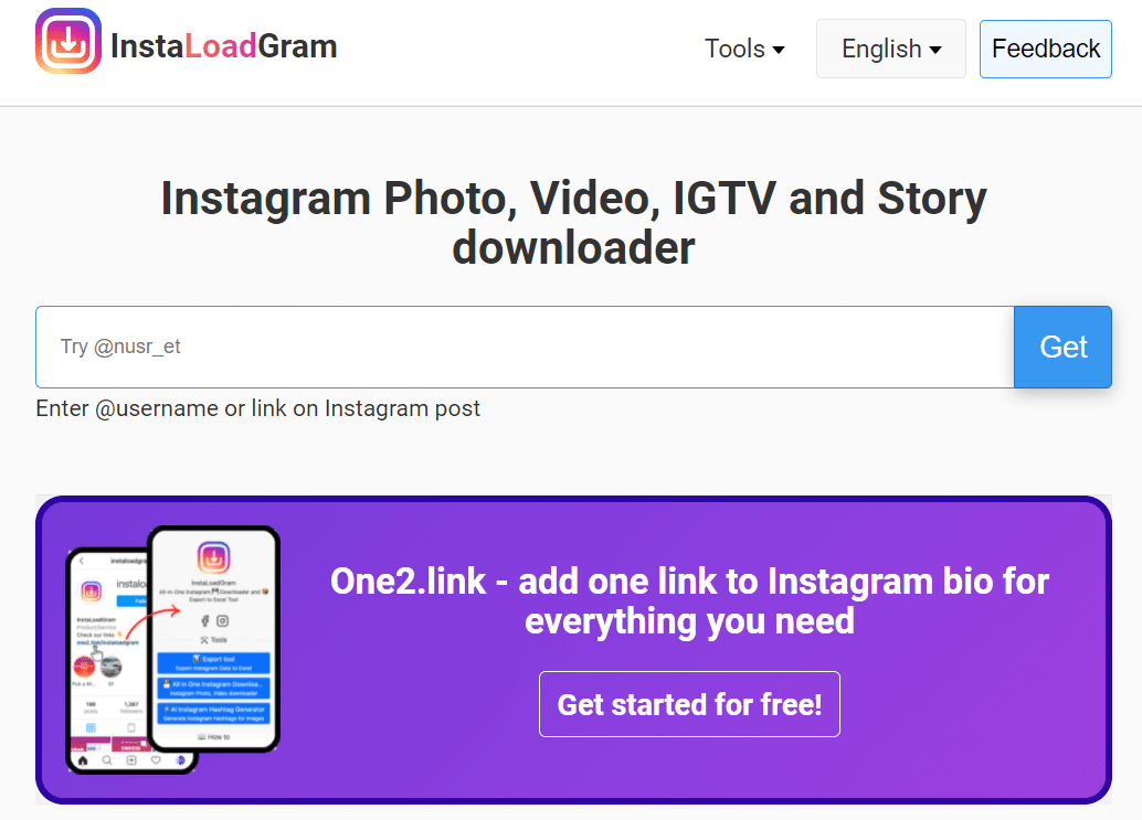 Insta Load Gram Overview