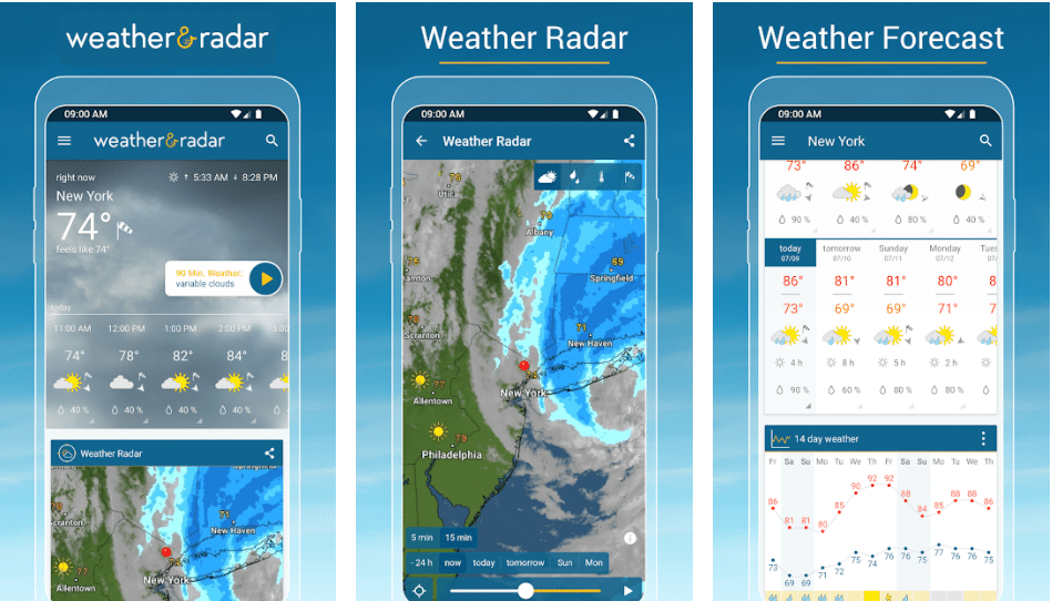 Storm radiolocation by The Weather Channel for android