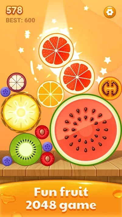 Chain Fruit 2048 Puzzle Game