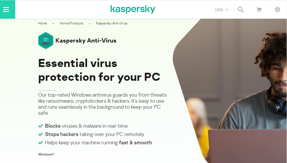Kaspersky Anti-Virus Homepage