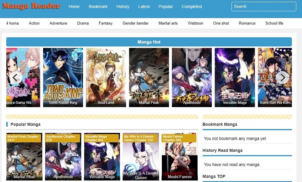 MangaReader overview