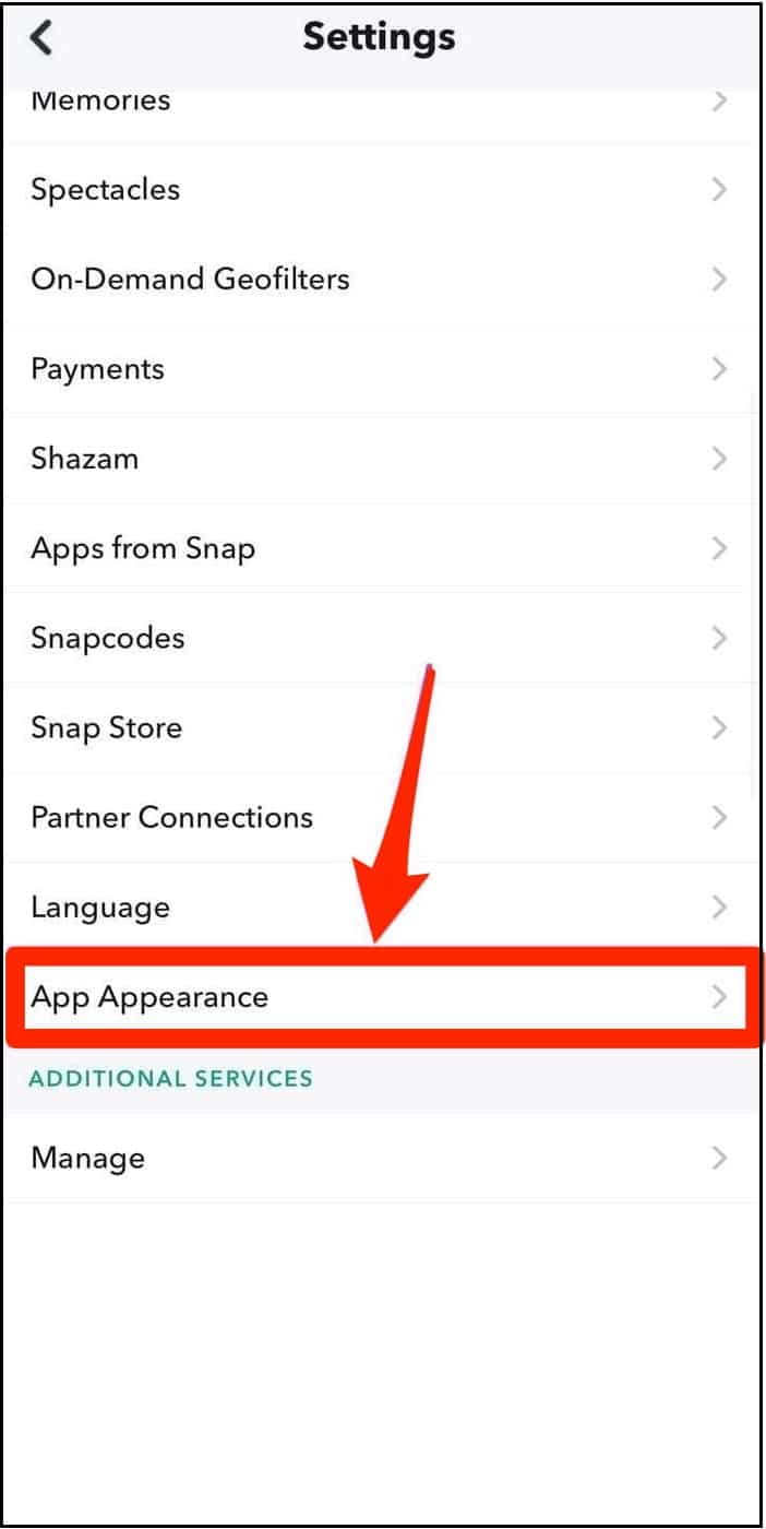 app appearance