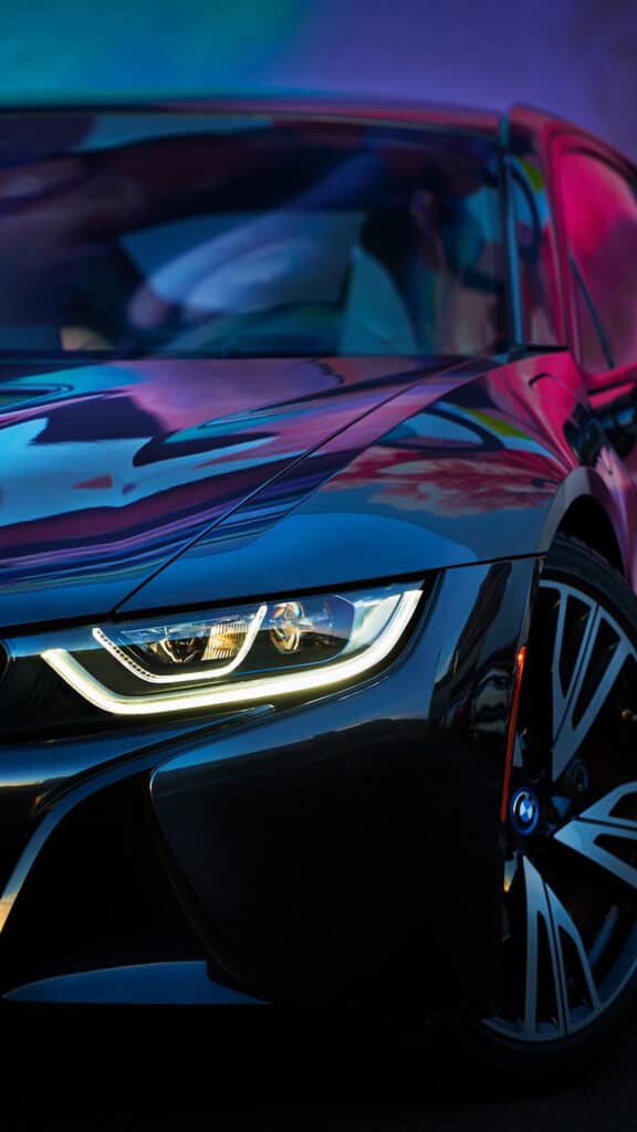 Bmw rainbow blue purple car