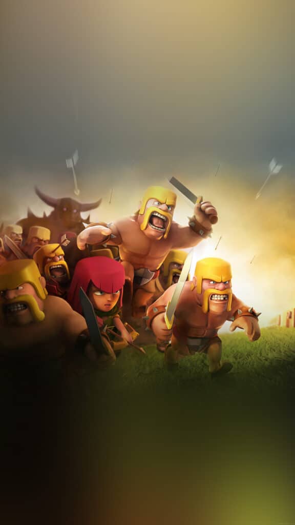 Clash of clans war game art illust cute