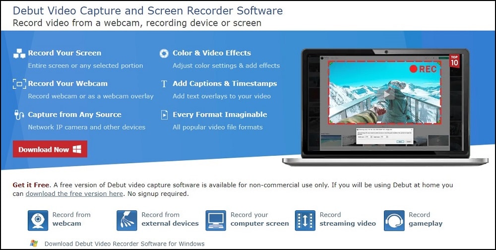 Debut Video Capture Software overview