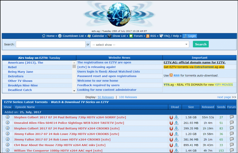 EZTV overview