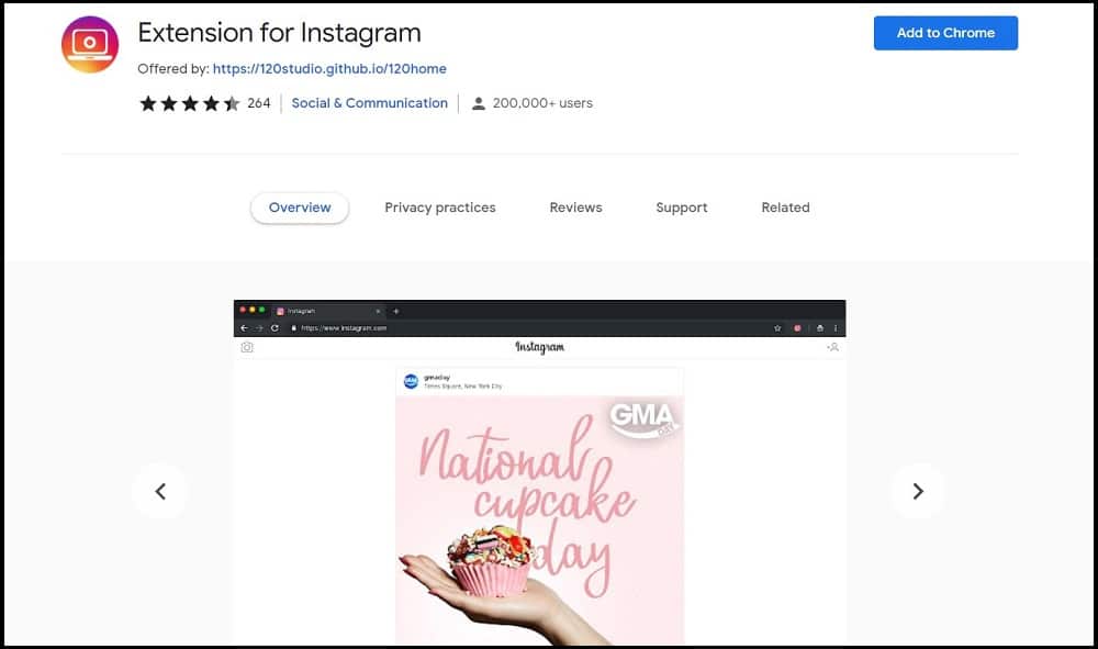 Extension for Instagram