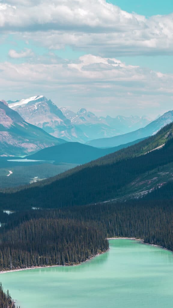 Fantastic nature mountain lake canada