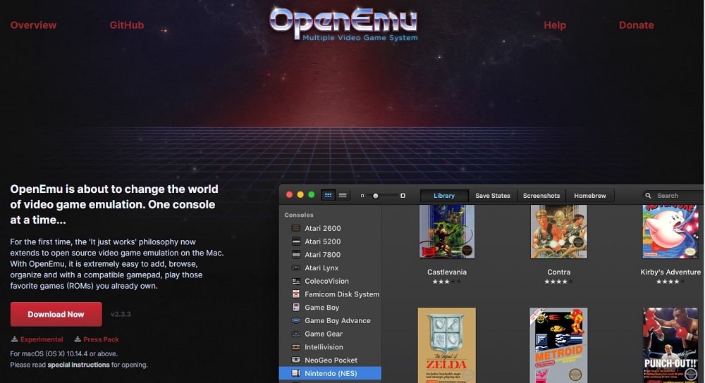 OpenEmu Homepage