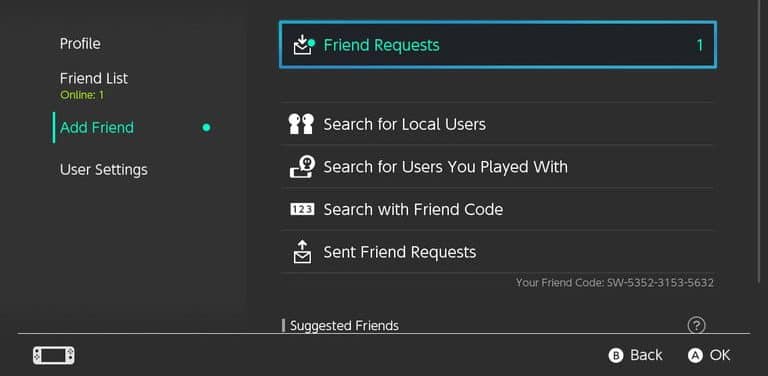 Send A Friend Request On Nintendo Switch