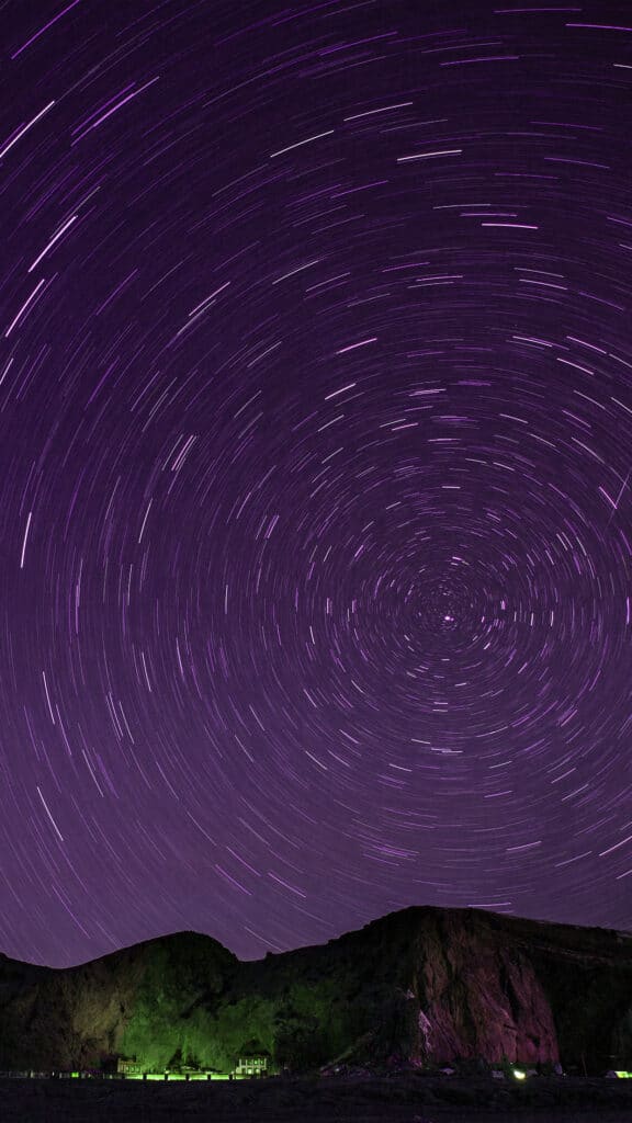 Sky star round night purple dark nature mountain