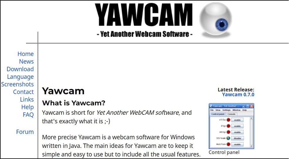 YAWCAM overview