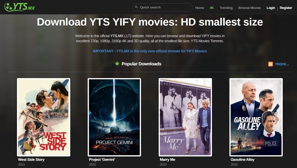 YTS AG and YiFy overview