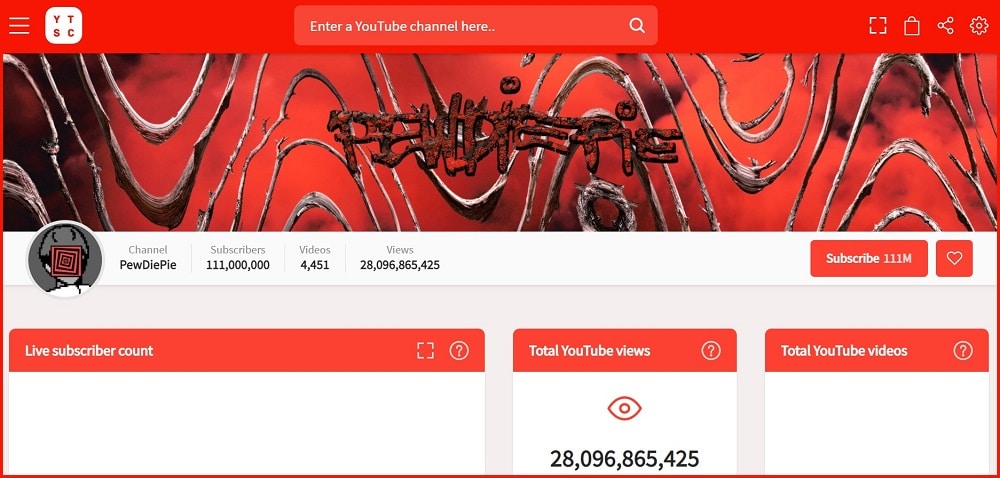 LIVE SUBSCRIBER COUNTS for  Channels ARE BACK 