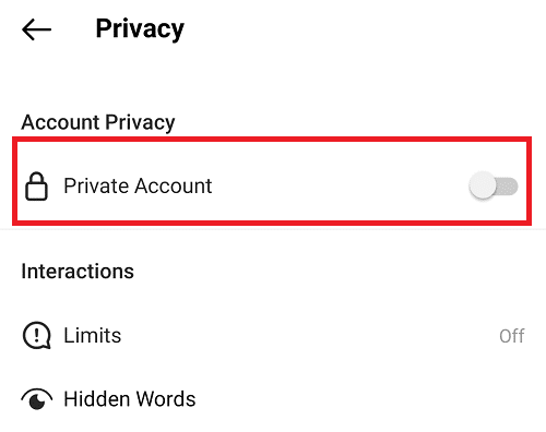 private mode