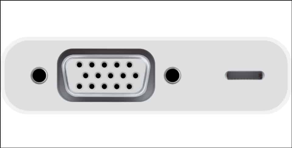 Connecting using a Lightning to VGA adapter or the Digital Lightning AV adapter