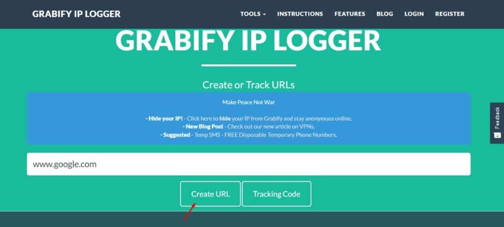 Grabify IP logger Create URL