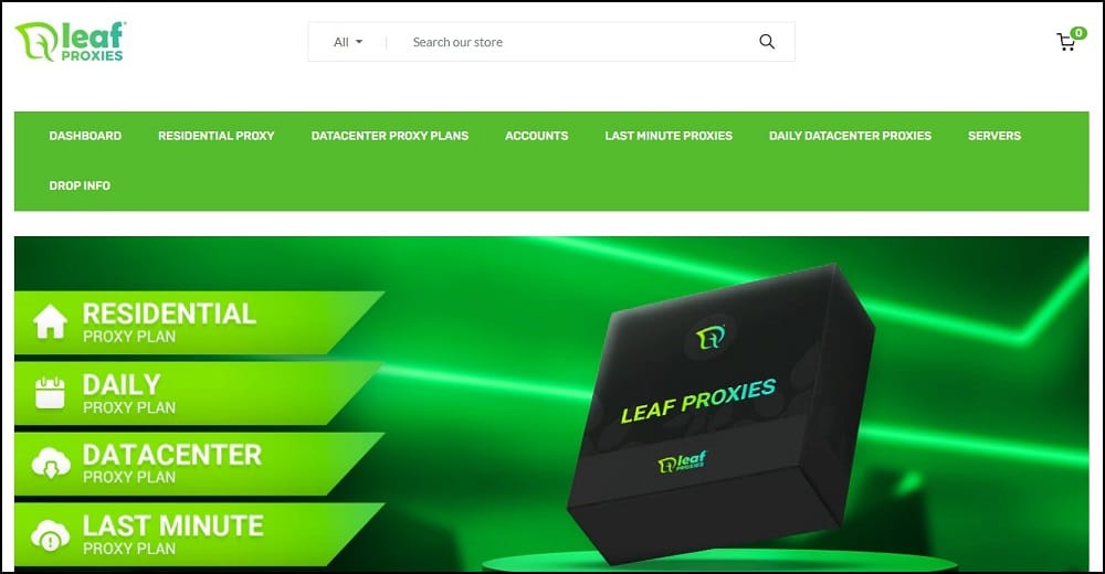 LeafProxies Homepage