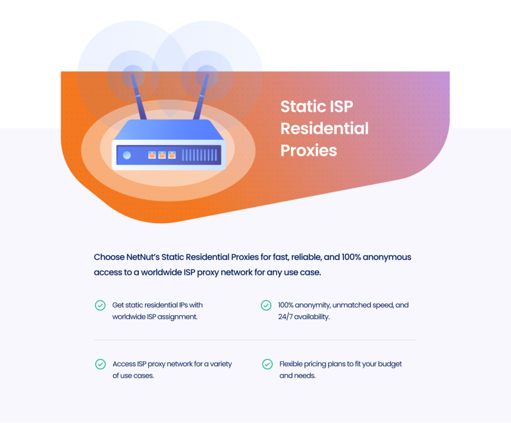 NetNut ISP Proxies specs