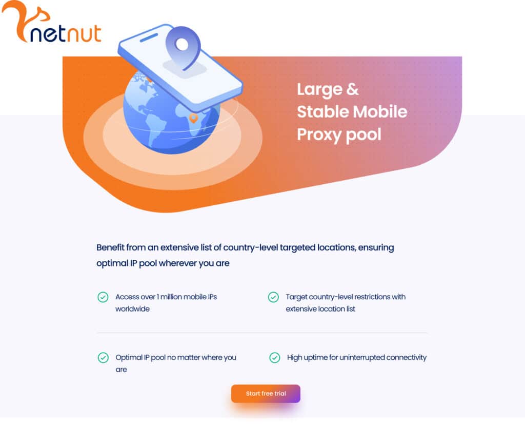 NetNut mobile proxies descriptions