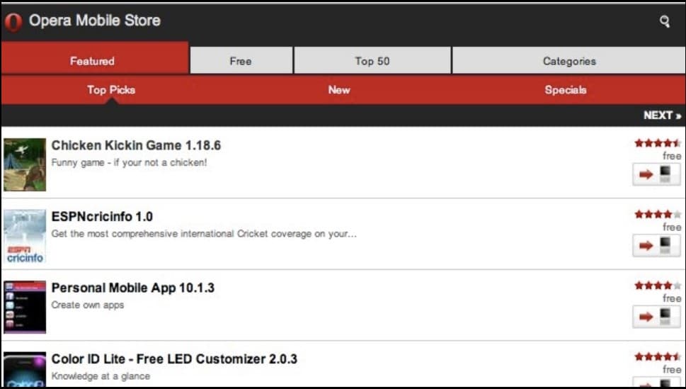 Opera Mobile Store Overview
