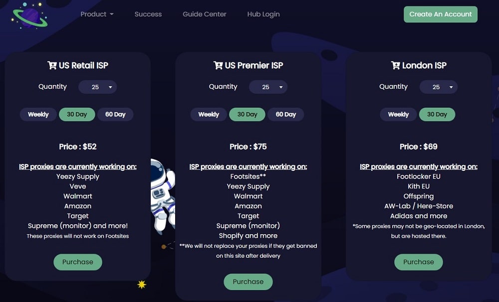 Spaceproxies ISP Proxies Overview