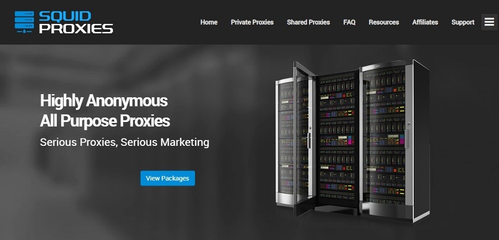 SquidProxies Homepage
