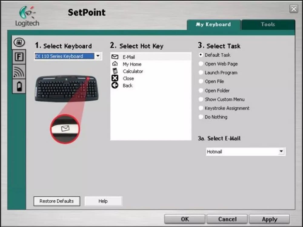 Uninstall Logitech SetPoint