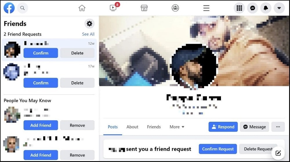 View sent friend requests on Facebook app android