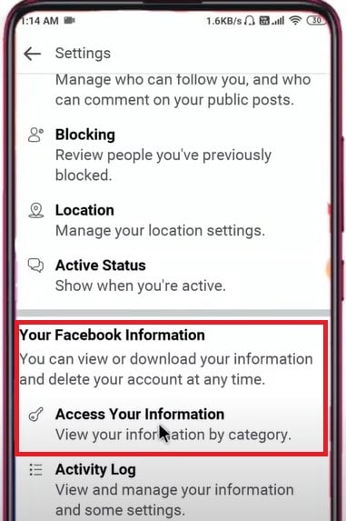 Your Facebook Information
