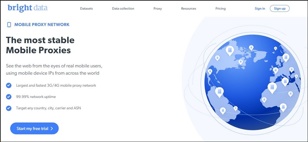 Bright Data for the most stable Mobile Proxies