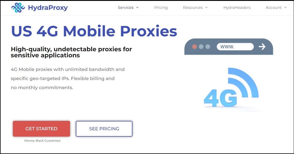 HydraProxy for US 4G Mobile Proxies