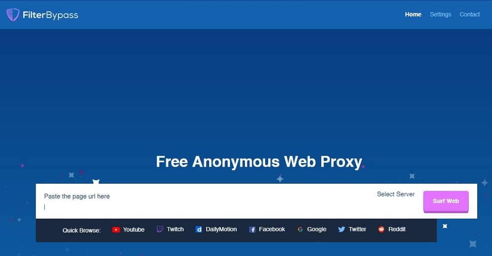 One of the Best web Proxy Site is FilterByPass