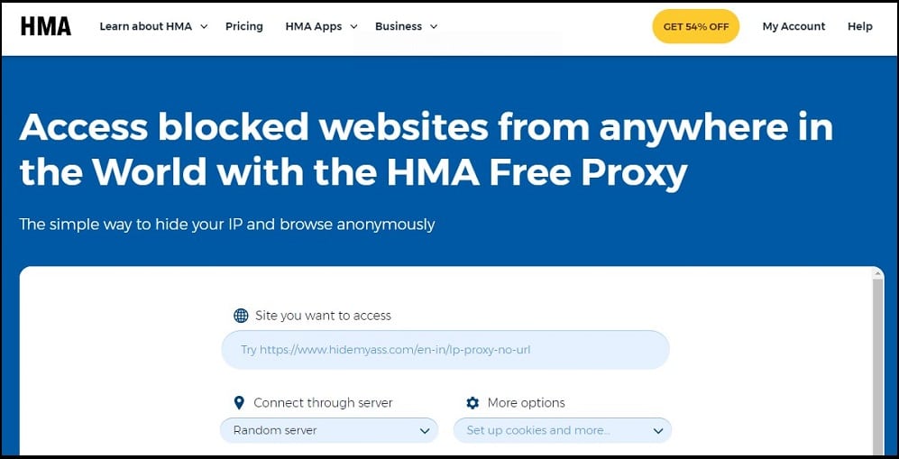 One of the Best web Proxy Site is HMA Web Proxy