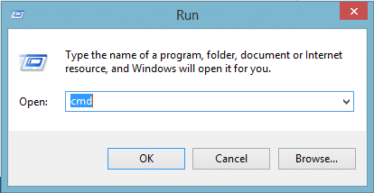 Open the run dialog box