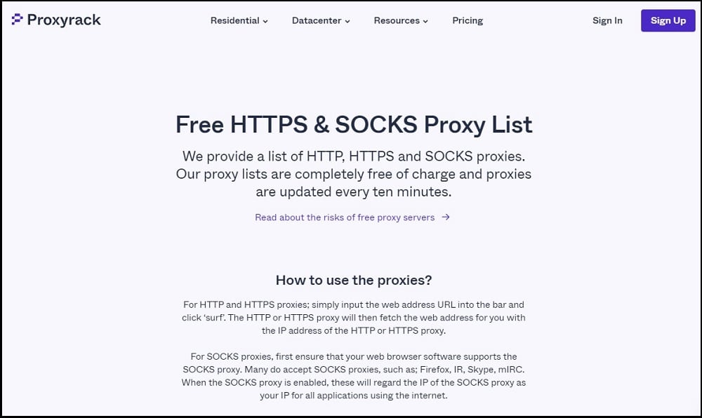 Proxyrack Overview