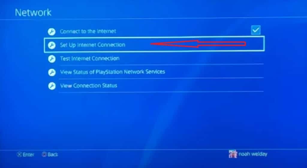 Set Up Internet Connections options