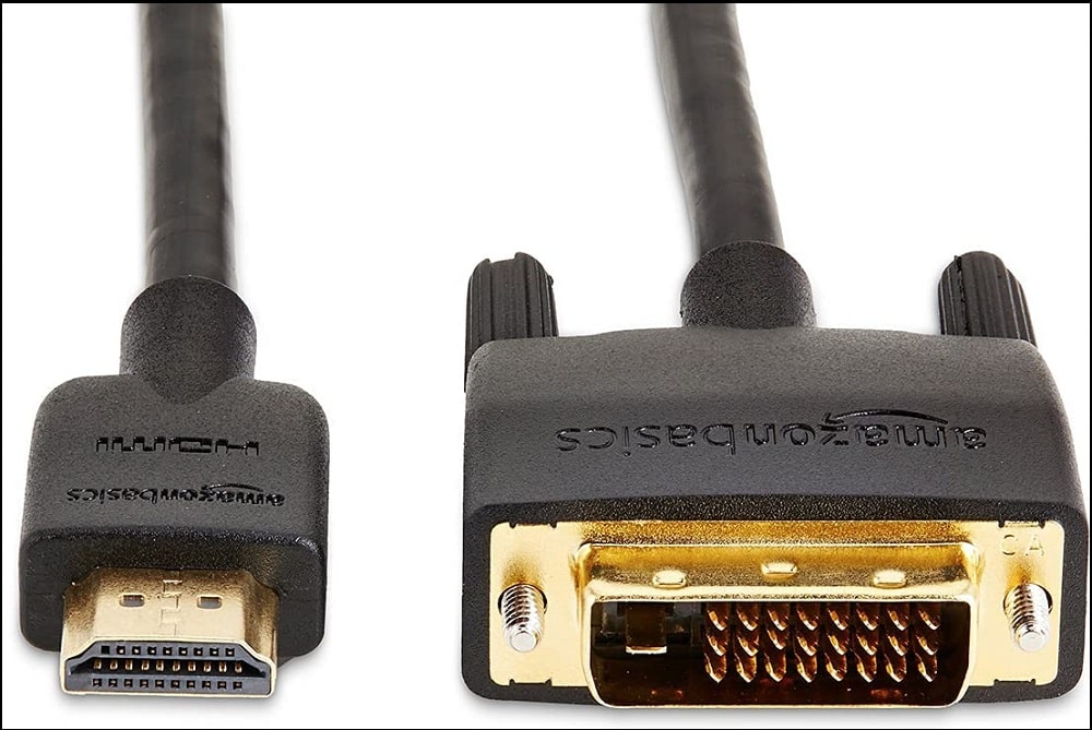 Use an HDMI to DVI converter
