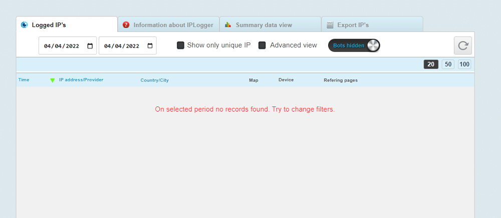 logged IPs