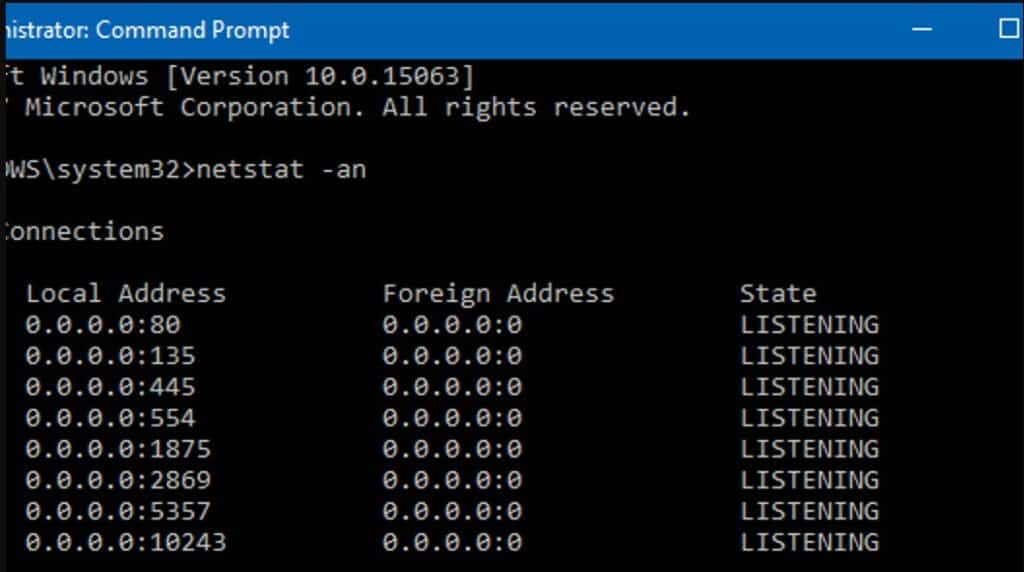 netstat-an command ip resolver
