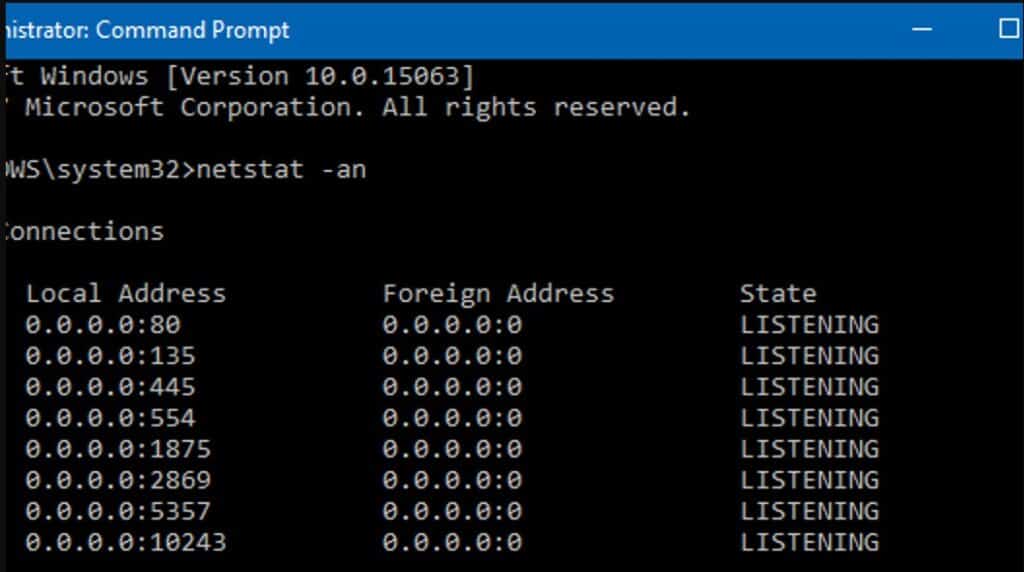 netstat-an command ip resolver