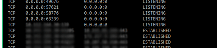 type in netstat-an
