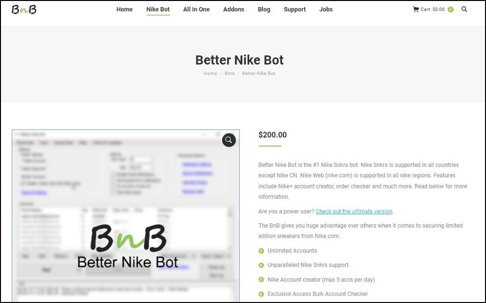 Better Nike Bot overview