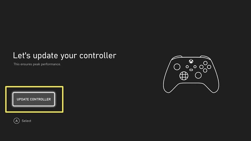 Controller and proceed to click on the update option
